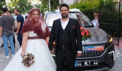 Malatya’da Togg gelin arabası oldu