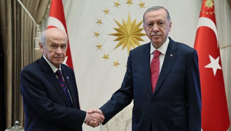 Külliyede Erdoğan-Bahçeli görüşmesi