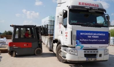 Sel mağduru Zongulduk’a Beylikdüzü’nden yardım tırı