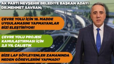 AK Parti Belediye Başkan Adayı Dr. Mehmet Savran, “Keşke Çevre