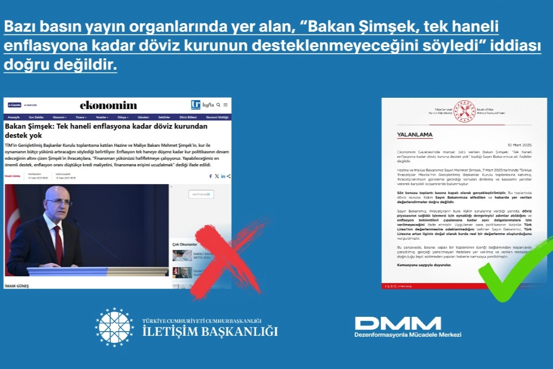 Tek haneli enflasyona kadar döviz kurunun desteklenmeyeceğine yönündeki iddiaların kamuoyunu