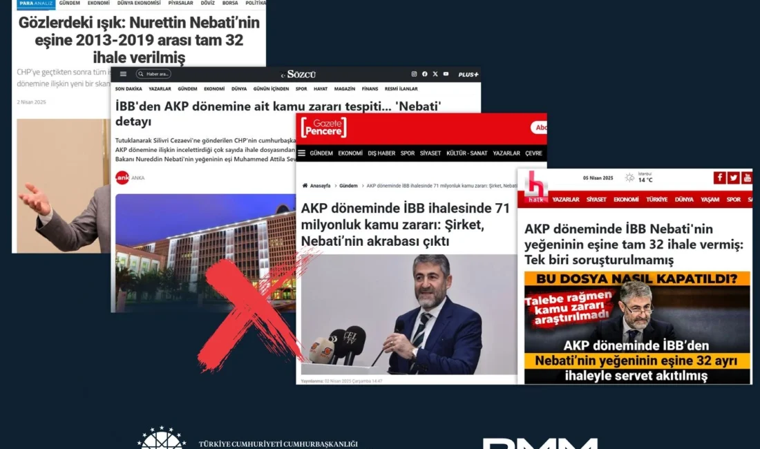 Bazı basın yayın organlarında yer alan, “Eski Bakan Nureddin Nebati’nin