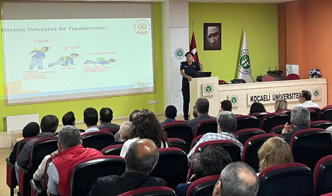 Kocaeli Büyükşehir İtfaiyesi, Kocaeli Üniversitesi Teknoloji Fakültesi’nde görevli personele eğitim