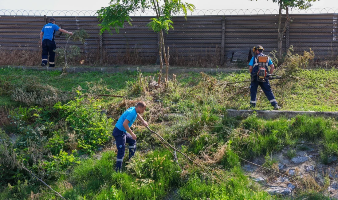 SASKİ, şehrin simgesi Çark Deresi’nde 20 kişilik ekip ile temizlik