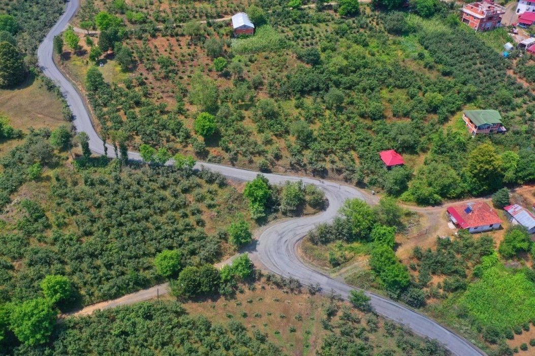 Ordu’nun Akkuş ilçesinden Samsun’a bağlantı sağlayan yolda asfalt çalışmaları devam