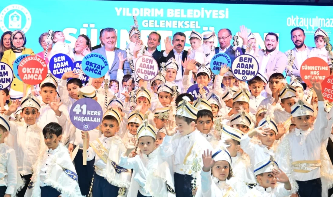 Bursa Yıldırım Belediyesi tarafından sünnet ettirilen 600 çocuk için düzenlenen
