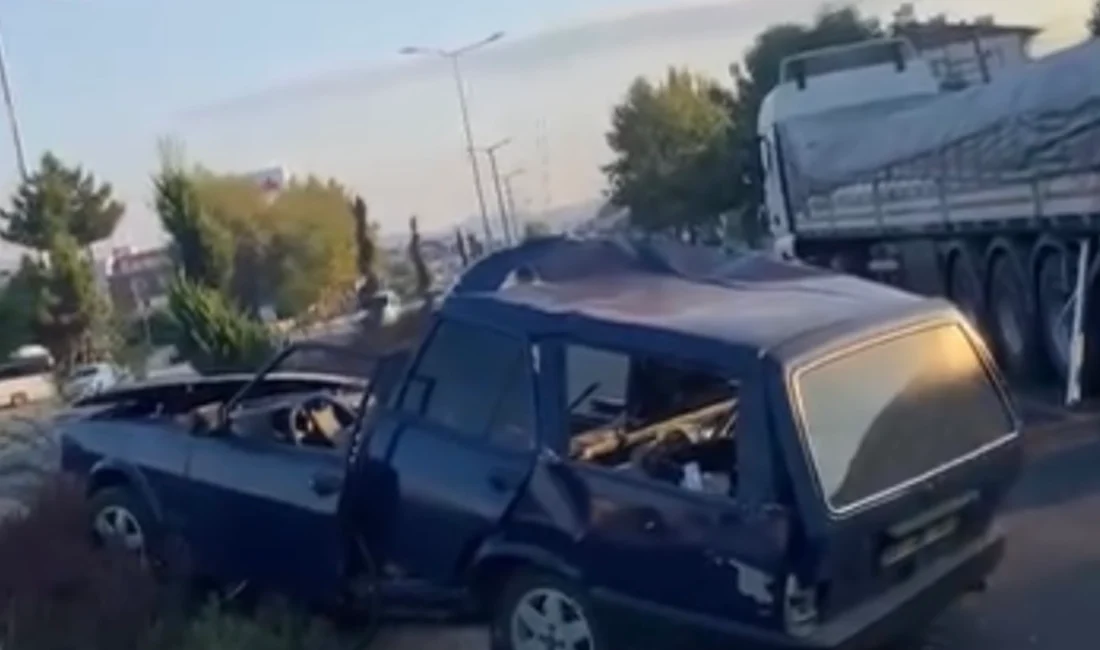 Düzce’nin Beyciler Işıklı mevkiinde otomobilin tıra arkadan çarpması sonucu meydana
