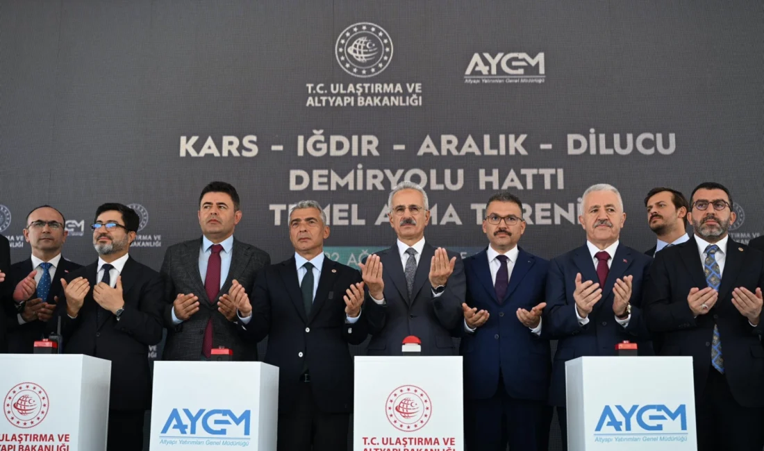 Kars-Iğdır-Aralık-Dilucu Demiryolu Hattı’nın temeli, Cumhurbaşkanı Recep Tayyip Erdoğan’ın yazılı mesajıyla