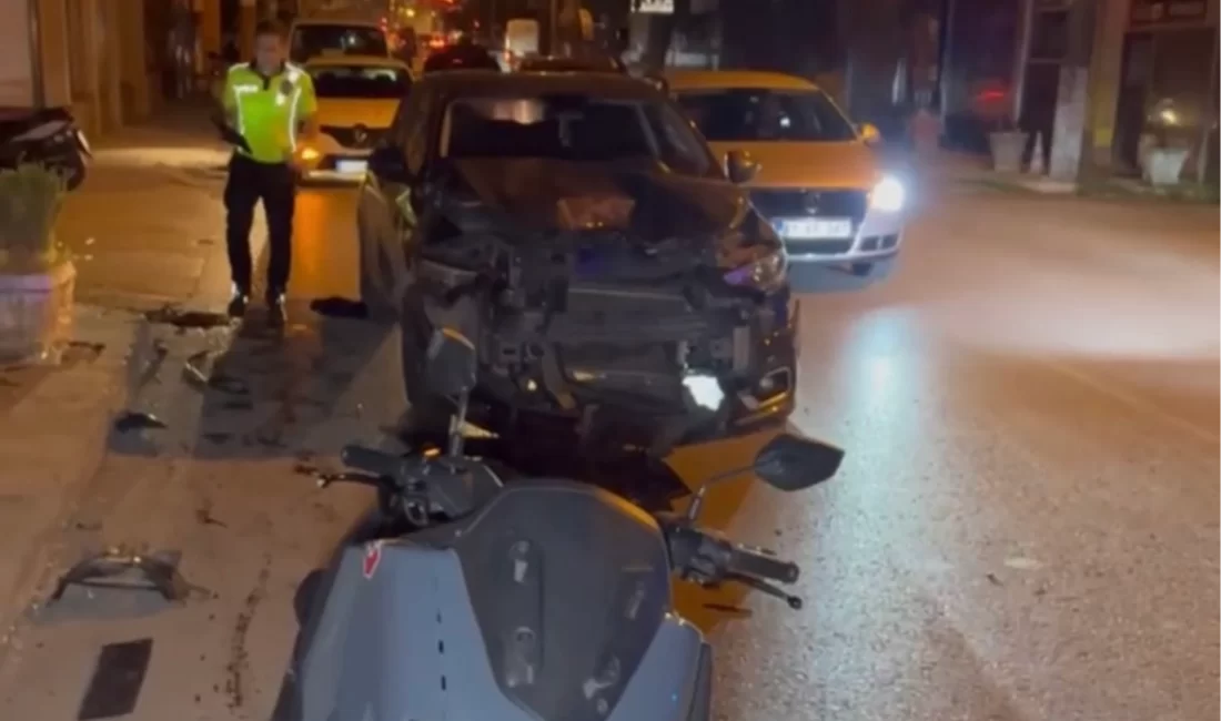 Düzce’de Rasim Betir Paşa Bulvarı’nda meydana gelen kazada otomobil ile