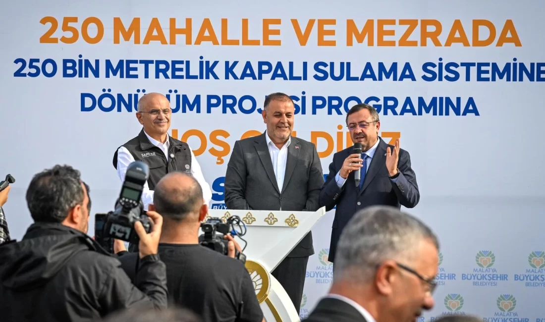 Malatya’da 70 milyon liralık sulama yatırımı Malatya Büyükşehir Belediyesi, iklim değişikliği ve kuraklıkla mücadele kapsamında 250