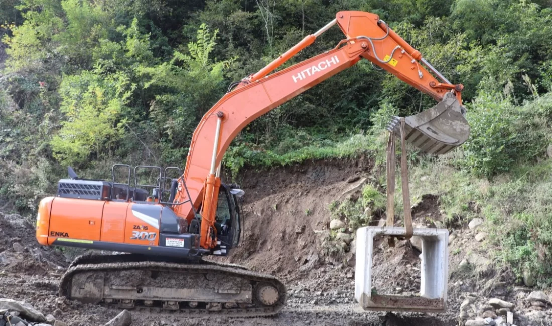 Ordu Büyükşehir Belediyesi, Perşembe ilçesine bağlı Kırlı Mahallesi’nde taşkın riski