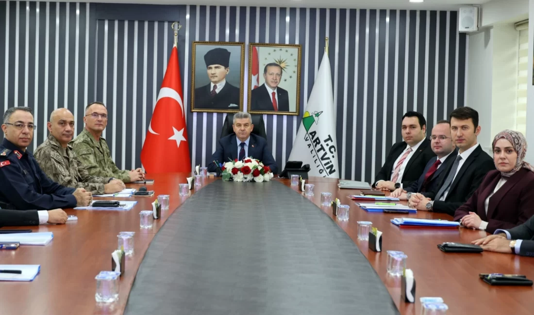 Artvin Valisi Turan Ergün başkanlığında düzenlenen İl Güvenlik ve Asayiş