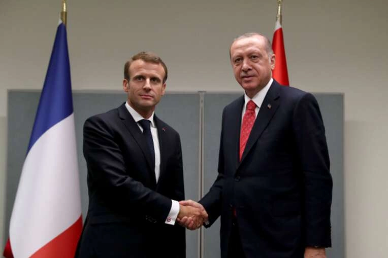 Cumhurbaşkanı Recep Tayyip Erdoğan, Fransa Cumhurbaşkanı Emmanuel Macron ile karşı