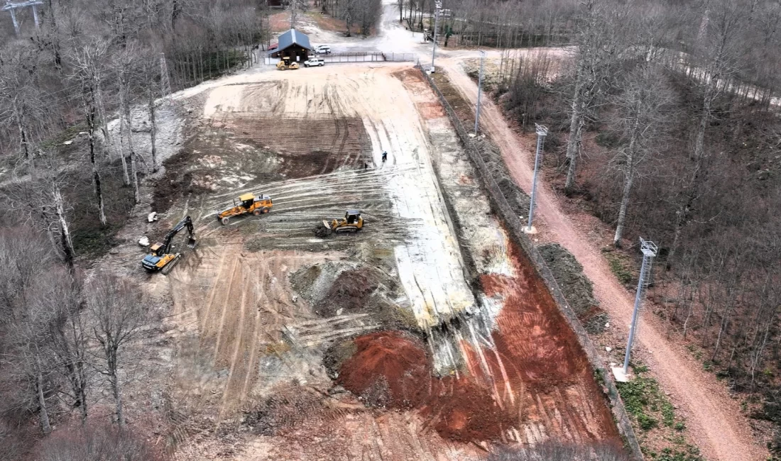Kocaeli Büyükşehir Belediyesi, kış hazırlıkları kapsamında Kuzuyayla Kızak Pisti’ni modern