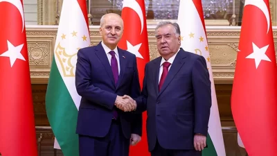 TBMM Başkanı Numan Kurtulmuş, resmi temaslar için gittiği Tacikistan’ın başkenti
