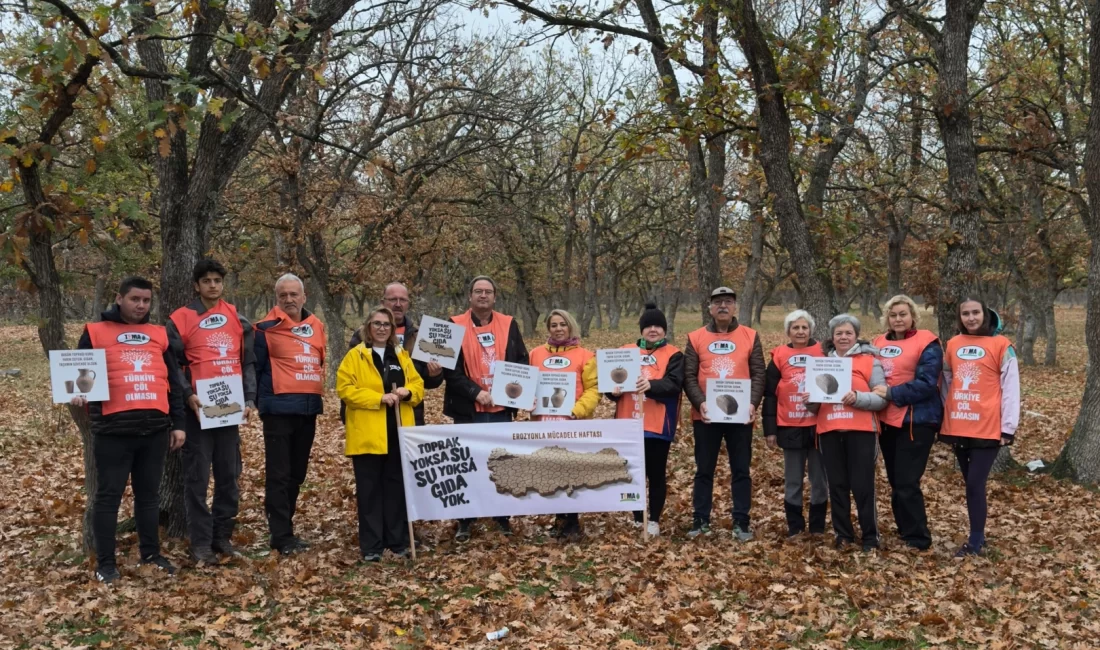 Erozyonla Mücadele Haftası kapsamında açıklama yapan TEMA Vakfı Edirne İl