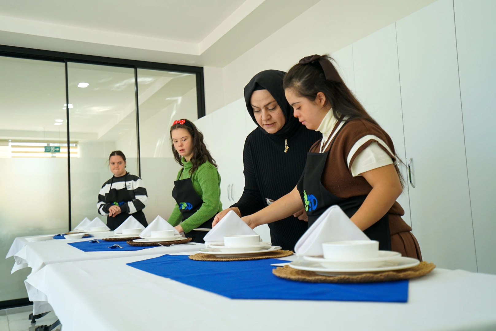 Konya’da Meram Belediyesi’nin DOSD Meram projesi kapsamında, down sendromlu bireyler