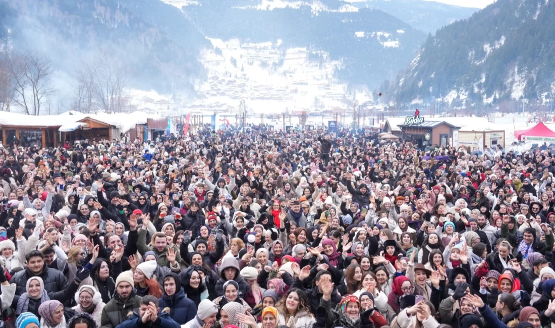 Trabzon Büyükşehir Belediyesi öncülüğünde gerçekleştirilen Uzungöl Kış Festivali, üçüncü gününde